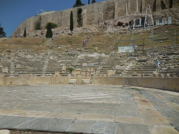 Theatre of Dioysus, the actor's view into the audience